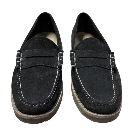 G.H. Bass Weejun Mens 12 D Larson Lug Loafers Suede Leather Brown Slip On Casual - Picture 2 of 8